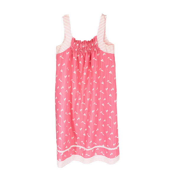 Vintage Gilead Sz M Pink Mixed Print Sleeveless House Patio Lounge Dress Gown - Picture 7 of 7